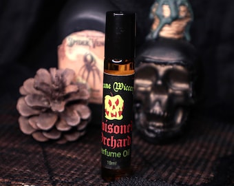 Huile de parfum de sorcière, parfum pomme et cannelle, parfum gothique effrayant
