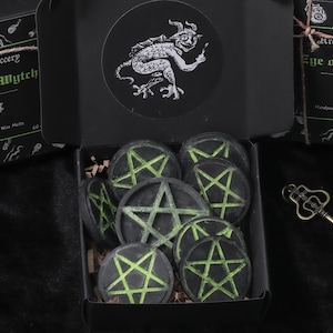 Pentagramm Wachs Melts, Zedernholz und Vanille Duft, Witchy Dark Academia Wohnkultur, Gothic Geburtstagsgeschenk, Wachs Melts für Halloween