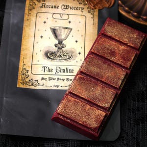 The Chalice/ Gothic Soy Snap Bar, Unique Witchy Gift, Halloween Aromas, Mystical Tarot-Inspired Melts, Dark Academia Gift, Divination Gift