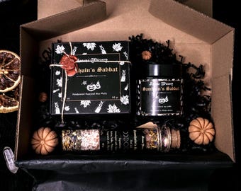 Samhain Sabbat Gift Box, Vegan Halloween Bath Set, Witchy Bundle