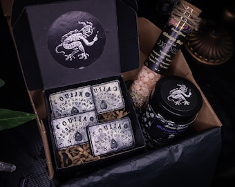 Spiritual Self Care Set: Crystal Candle, Ouija Wax Melts, Bath Salts