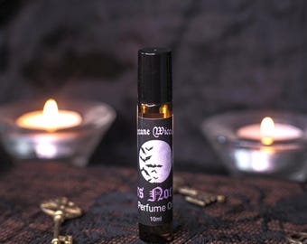 Gothic Parfümöl, Spooky Tabak & Weihrauch Duft, Unisex Witchy Duft, Nacht Ritual Roll On Parfum