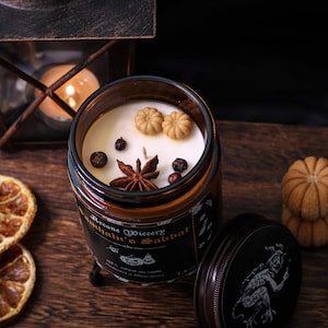 Samhain Sabbat/ Halloween Pumpkin Candle, Witchy Decor, Pagan Ritual Candle, Wheel Of The Year, Wiccan Gift