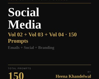 Real Estate Social Media Prompts Bundle | 150 AI ChatGPT Content, Branding, Email (PDF)