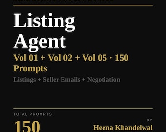 Real Estate Listing Agent Prompts | 150 ChatGPT Prompts for Realtors (PDF)