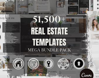 Seller Real Estate Marketing Social Media Instagram Bundle ,Realtor instagram PostTemplate Canva , real estate checklist , real estate canva