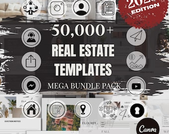 2025 Real Estate Templates bundle , Real Estate Marketing Bundle, Real Estate Social media templates ,real estate spreadsheet