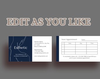 5 medical Printable Modern Appointment Card, Editable Appointment Card, Appointment Card, DIY medical Appointment Card, Customizable Canva