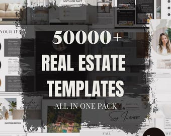 Real Estate ALL-IN-ONE Templates, Real Estate Template Bundle, Canva Bundle, Canva Templates, Instagram Templates, Realtor Templates