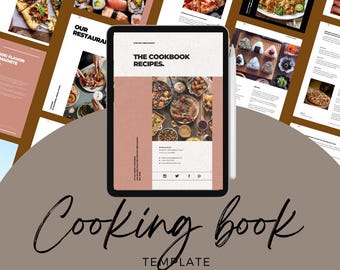 Cookbook Template | Editable Recipe Book Template | Printable Family Cookbook | Recipe E-Book | Food Blogger