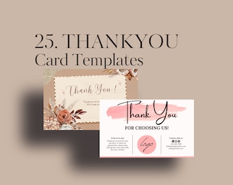 25 thankyou card templates for small business , printable template