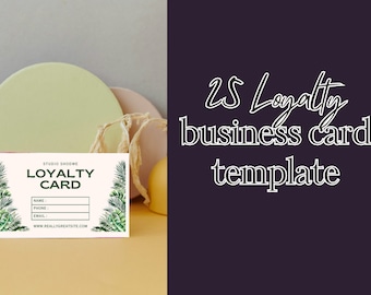 25 Loyalty cards for small business and loyalty card template, printable templates