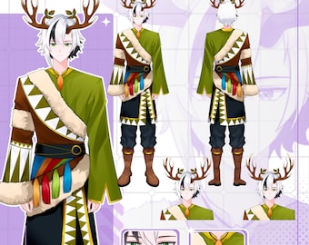 Custom Anime Character Sheet, Fursona, Vtuber Model Commission
