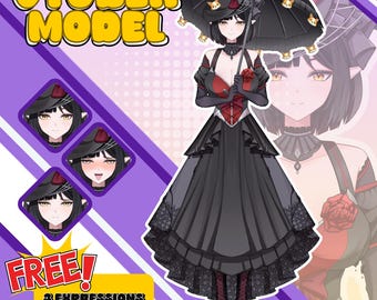 Custom Live2D Vtuber Model: Commercial Use, Free Toggles & Expressions