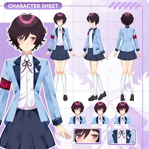 Custom Reference Sheet, Character Sheet, Furry Reference Sheet, Vtuber Model, Anime Design, Reference Sheet Commission, DND Character Sheet