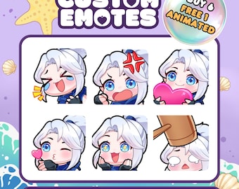 Custom Twitch Emotes for Stream | YCH | Cute Chibi style | Static Emotes | Animated Emotes | Discord, Youtube, Kick Emotes