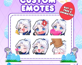 Custom Twitch Emotes | Animated Emotes | Twitch Emote for streamer | YCH | Animal Emotes | Chibi Style | Kick Emotes | Discord Emotes