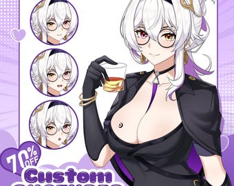Modèle personnalisé PNGTuber, personnage GIFtuber, conception de personnage animée pour le flux