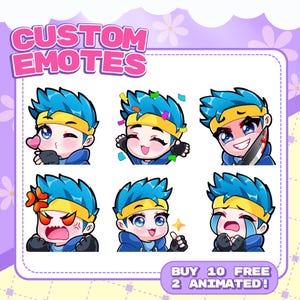 カスタムTwitchエモート | アニメーションエモート | ストリーマー向けTwitchエモート | YCH | 動物エモート | ステッカーエモート | Twitchエモート | 春のエモート