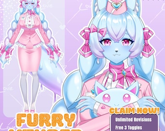 Custom Furry Vtuber Model, Anthro Avatar, PetTuber