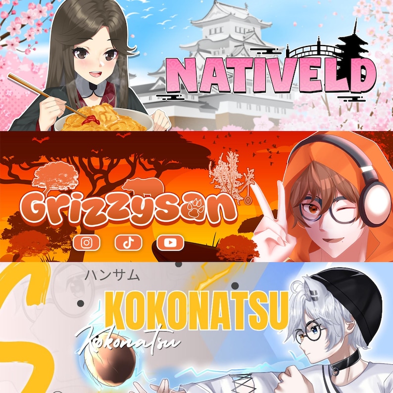 Twitch Banner Custom, Twitch banner, Anime Banner | Banner Design, Twitter Banner, Youtube Banner, Discord Banner, Kick Banner