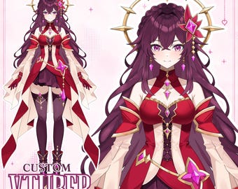Custom Anime VTuber Model with Live2D Rigging, Ready to Stream