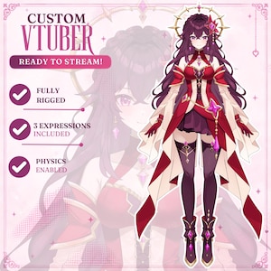 Custom Anime VTuber Model with Live2D Rigging, Ready to Stream