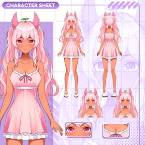 Custom Reference Sheet, Character Sheet, Furry Reference Sheet, Vtuber Model, Anime Design, Reference Sheet Commission, DND Character Sheet