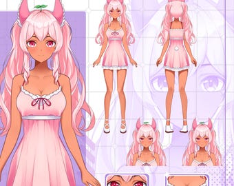 Custom Reference Sheet, Anime Reference Sheet, Furry Character Sheet, Vtuber Character Sheet, Model Vtuber, Fursona Commission, DnD Sheet