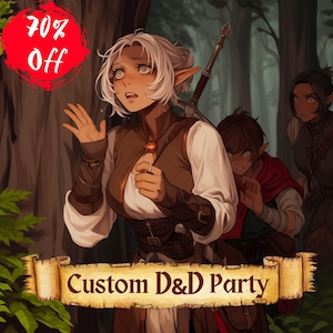 カスタム DND パーティー アート コミッション、DND キャラクター ポートレート、ファンタジー イラスト、DnD コミッション、DnD キャンペーン アート、DnD キャラクター カード