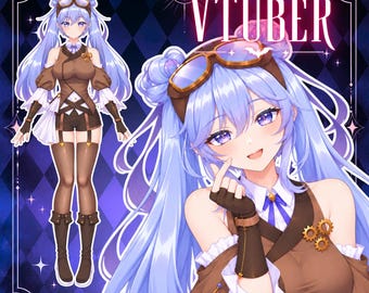 Custom Half Body VTuber Model with Live2D Rigging, Ready to Stream