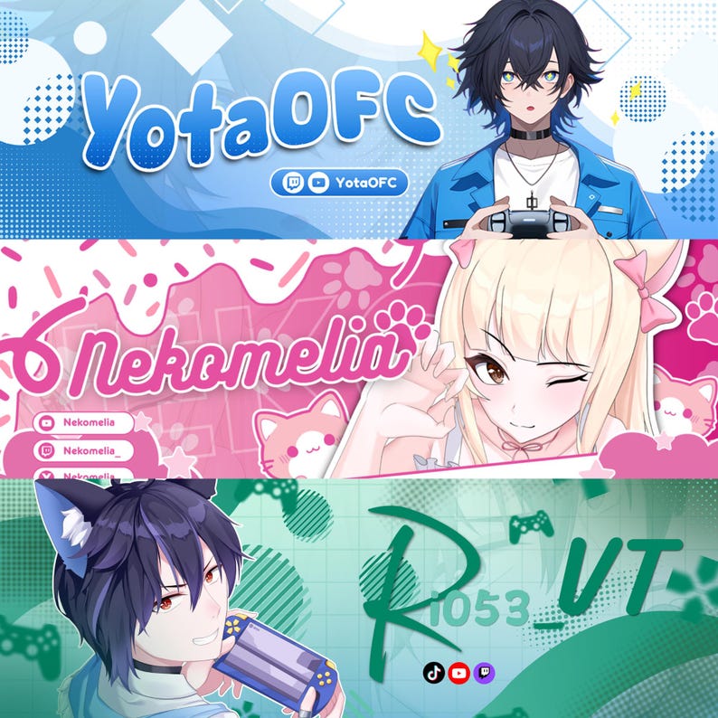 Twitch Banner Custom, Twitch banner, Anime Banner | Banner Design, Twitter Banner, Youtube Banner, Discord Banner, Kick Banner