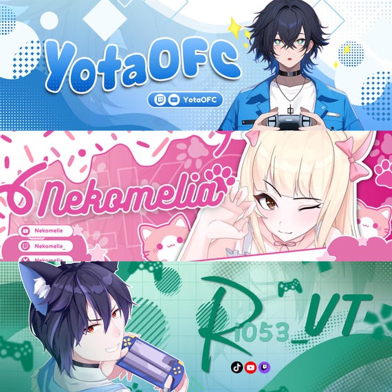 Twitch Banner Custom | Twitch banner | Anime Banner | Banner Design | Twitter Banner | Youtube Banner | Discord Banner | Kick Banner
