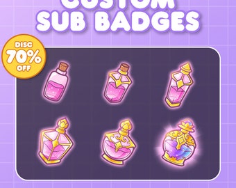 Badges secondaires personnalisés | Insignes secondaires poison | Badges d'abonnés Twitch | Badges Twitch | Insignes secondaires | Graphique Twitch | Graphique coup de pied