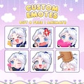 Custom Static Emotes, YCH Chibi Characters for Streamers, Twitch, Kick, Discord and Youtube
