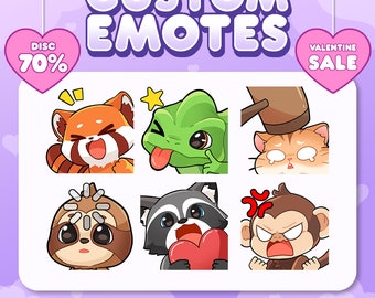 Émoticônes Twitch premium personnalisées de haute qualité | Emoji Twitch pour streamer | YouTube, Twitch, Discord | Style d'anime Chibi mignon