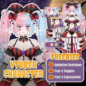 Custom VTuber Model Live2D Commission, Vtuber Assets, Vtuber Model, PNGTuber, Vtuber Male & Female, Vtuber Model Commission, Anime Art