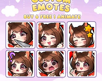 Custom Static Emotes, YCH Chibi Characters for Streamers, Twitch, Kick, Discord and Youtube