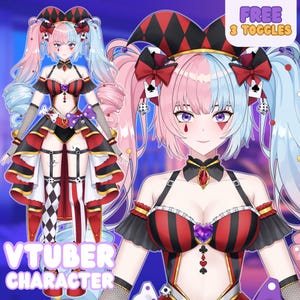 Custom Vtuber model commercial use, vtuber assets, Live2d vtuber Model, Vtuber Design, 2D Vtuber, Live2D Model Commission, Pngtuber