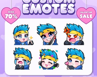 Émoticônes Twitch premium personnalisées de haute qualité | Emoji Twitch pour streamer | YouTube, Twitch, Discord | Style d'anime Chibi mignon