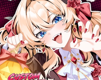 Custom Anime PFP Icon, Cute Profile Picture Avatar, Anime Portrait, Fanart, OC Design