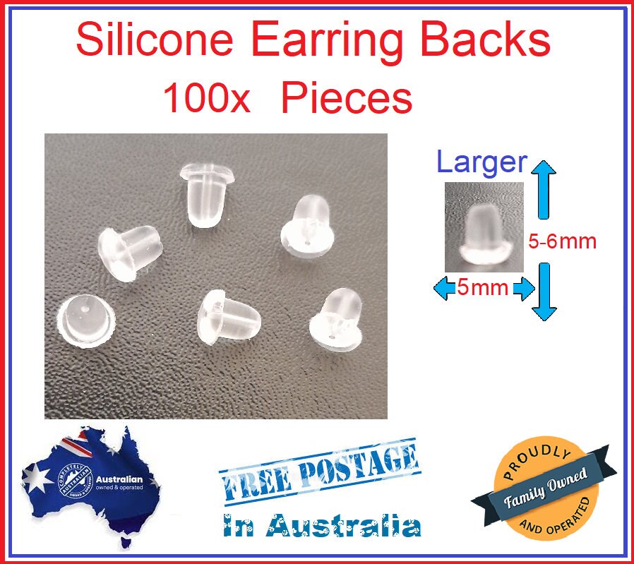 Earring Backs for Sensitive Ears, 200pcs Silicone Clear Earring Backs for  Studs Earring Hooks Hypo-allergenic Earring Stoppers Jewelry Accessories 
