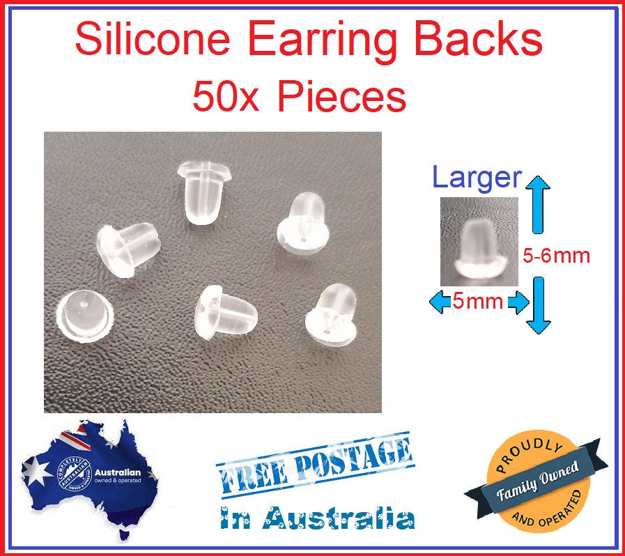 Soft Silicone Earring Backs for Studs Gold Rubber Earring Backs