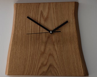 horloge minimaliste moderne silencieuse en bois de chêne