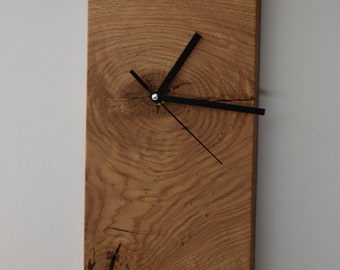 modern clock made of oak wood