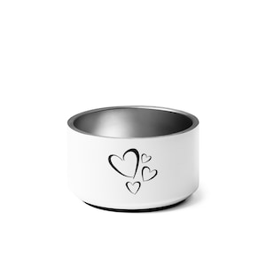 Black Hearts Pet Bowl.