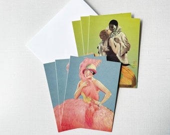 Vintage Blank 1920s Art Note Cards with Envelopes