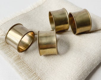 Vintage Brass Napkin Ring Set