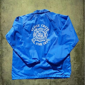 Uchee Creek Vol. Jack van de brandweer. XL. True Vintage, Eighties, Streetwear, Americana, Fire Fighter, Unisex, Second Hand, Preloved