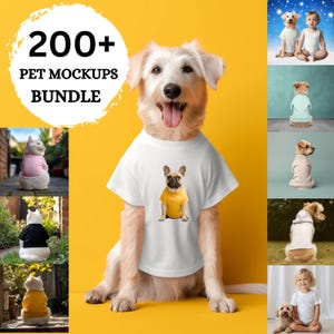 Plus de 200 maquettes pour animaux de compagnie, maquette pour chien, bandana pour chat, maquette pour chien. Boostez les ventes de votre animalerie ! Maquette de vêtements modifiables pour chiens/chats